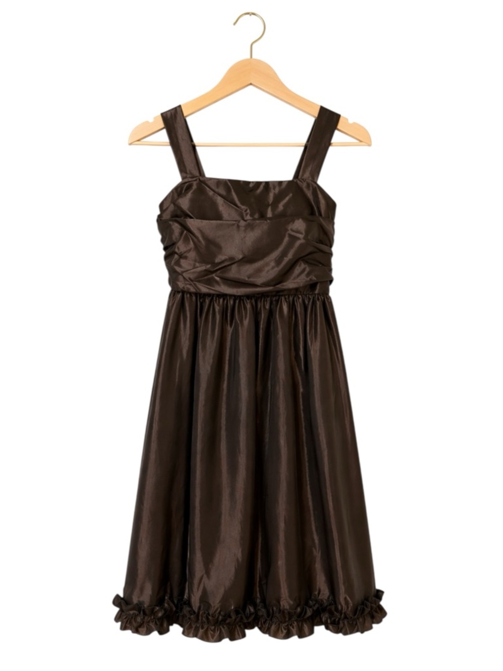 Youth Girls VTG Y2K Babydoll‎ Brown Dress Size 11/12 Forest Fairy Grunge Earthy